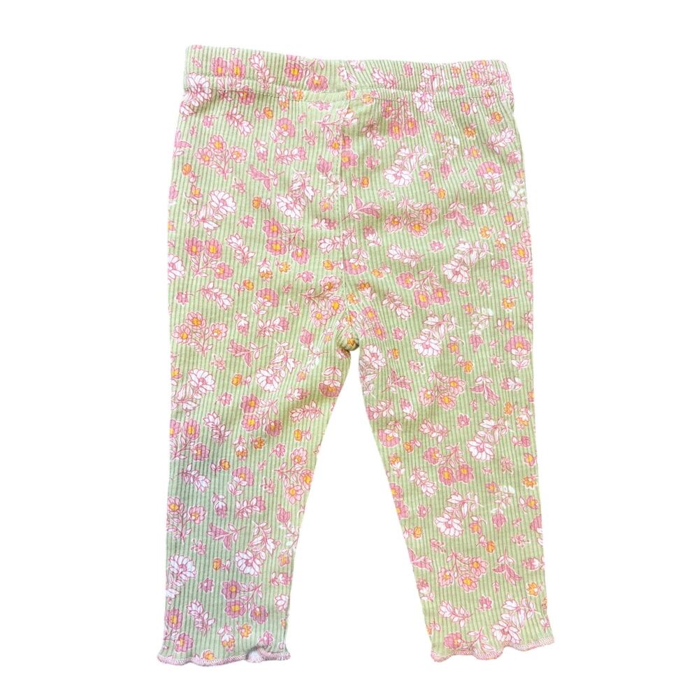 Daisy Fuentes Baby Girls Green Floral 2 Piece Outfits Set Pants Top Size 3-6M - Picture 7 of 8